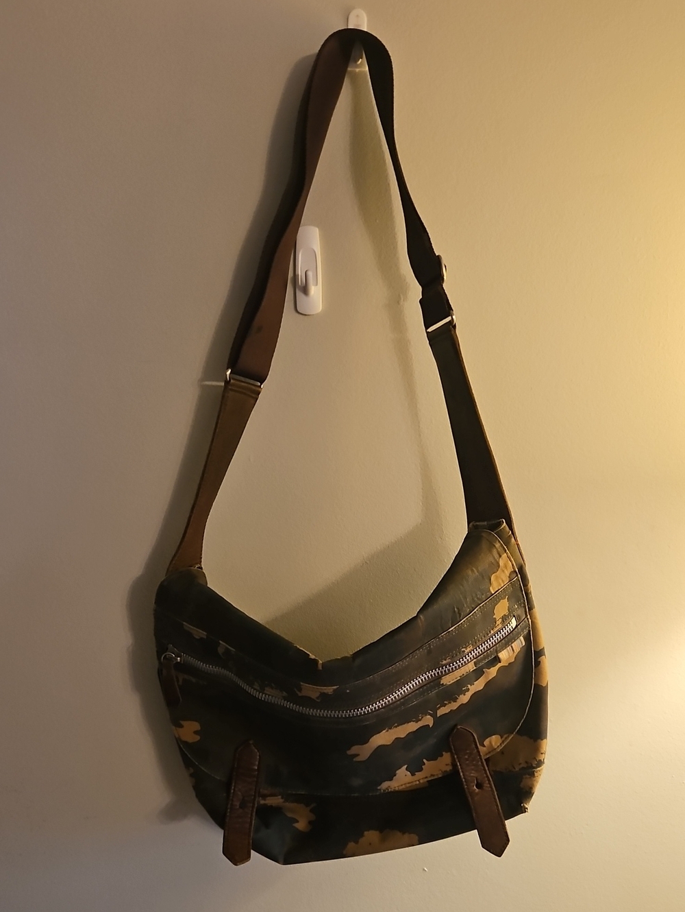 Paul SMITH Coated Canvas Camo Messenger Bag